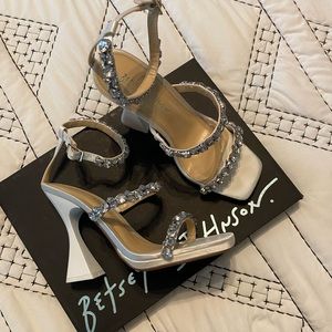 Betsy Johnson blue bottoms heels